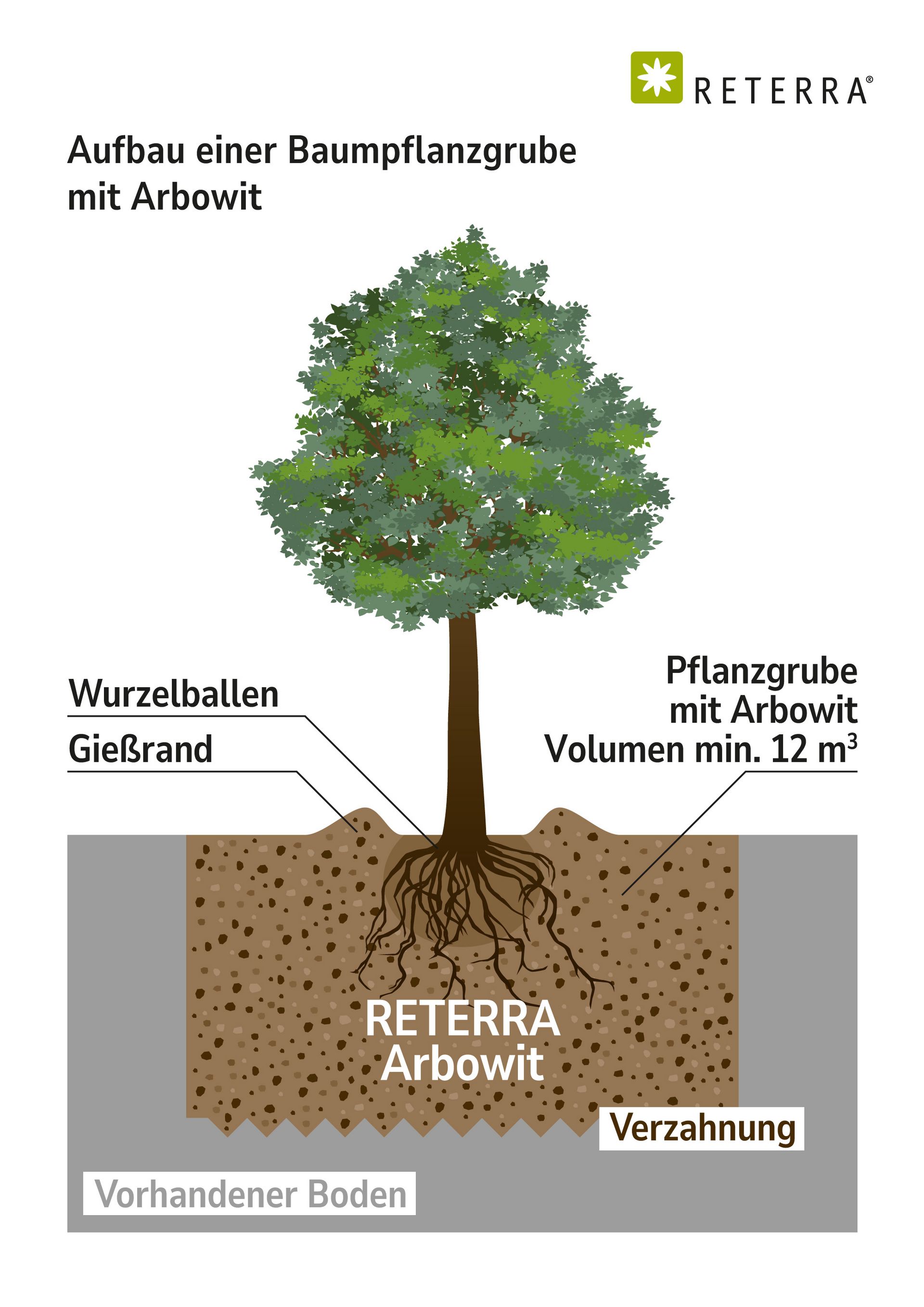 RETERRA Arbowit Baumpflanzgrube Skizze